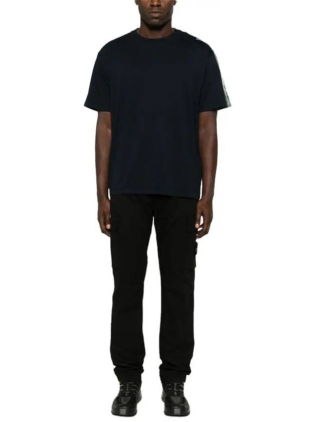 Compass Logo Round Short Sleeve T-Shirt Navy - STONE ISLAND - BALAAN 2