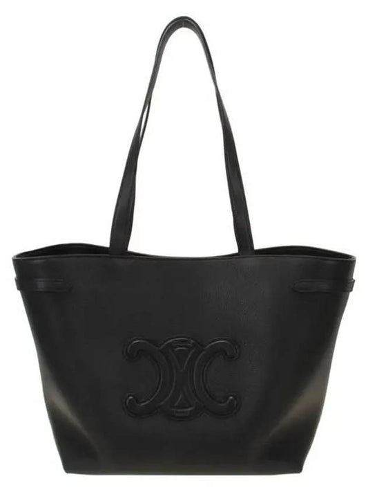 Cabas Anais Cuir Grain Calfskin Tote Bag Black - CELINE - BALAAN 2