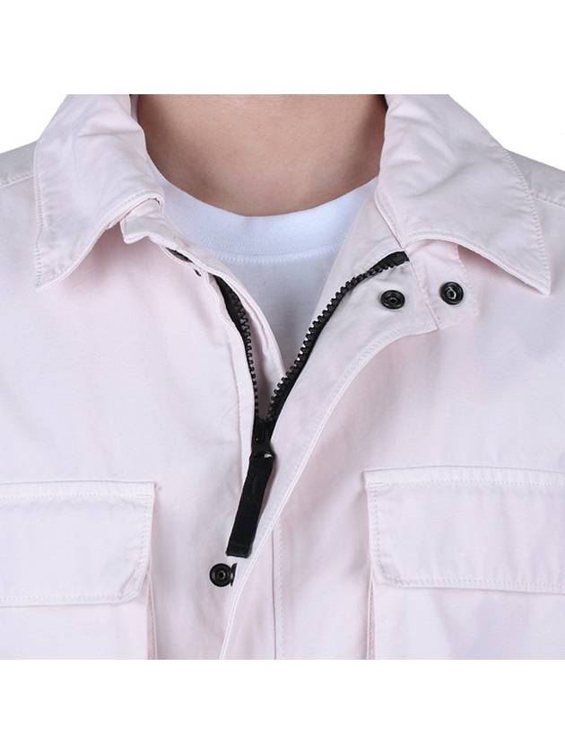 Men's Logo Applique Shell Field Jacket Light Pink - STONE ISLAND - BALAAN 8