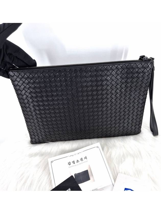 Intrecciato Clutch Bag Large Black - BOTTEGA VENETA - BALAAN 5