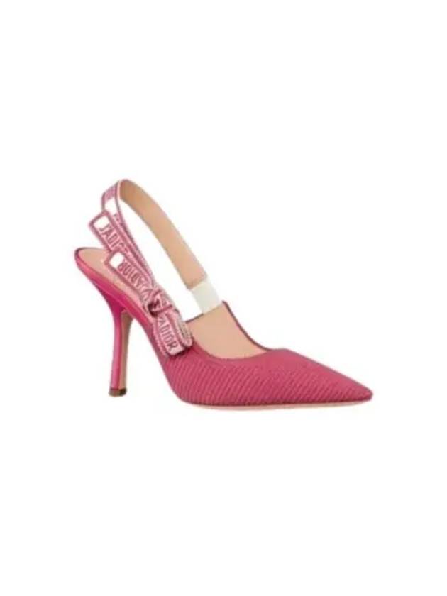 J'adior Cotton Embroidered Slingback Heels Pink - DIOR - BALAAN 2