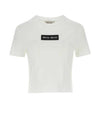 Embroidered Logo Short Sleeve T-Shirt White - MIU MIU - BALAAN 1