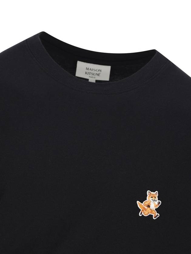 Speedy Fox Patch Comfort Short Sleeve T-Shirt Black - MAISON KITSUNE - BALAAN 4