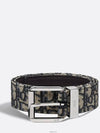 Logo Jacquard Leather Belt Black Beige - DIOR - BALAAN 2