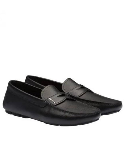 Saffiano Leather Driving Shoes Black - PRADA - BALAAN 2