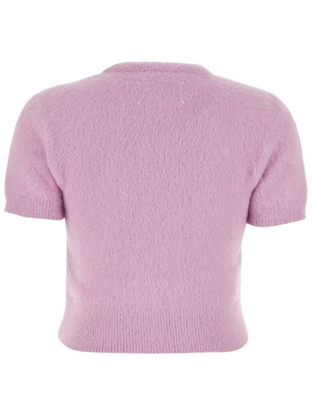 Angora Crew Neck Cardigan Lilac - MAISON MARGIELA - BALAAN 3