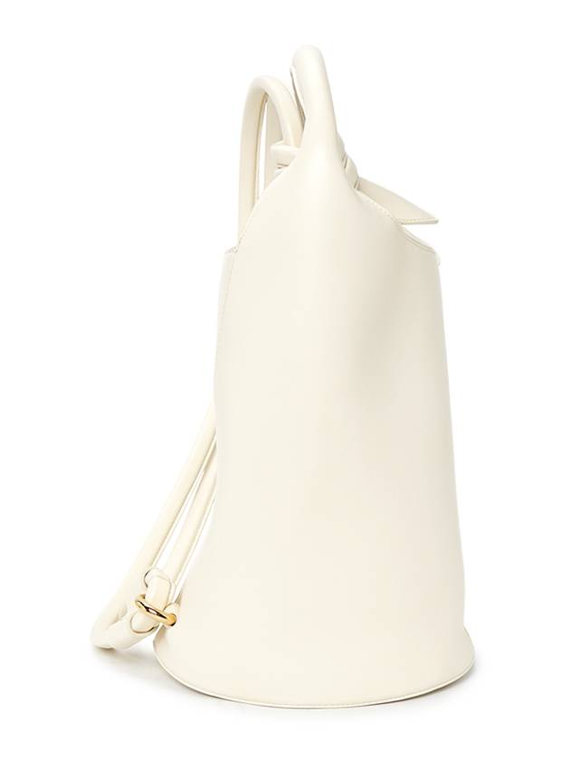 Le Petit Tourni Mini Knotted Leather Bucket Bag Ivory - JACQUEMUS - BALAAN 3