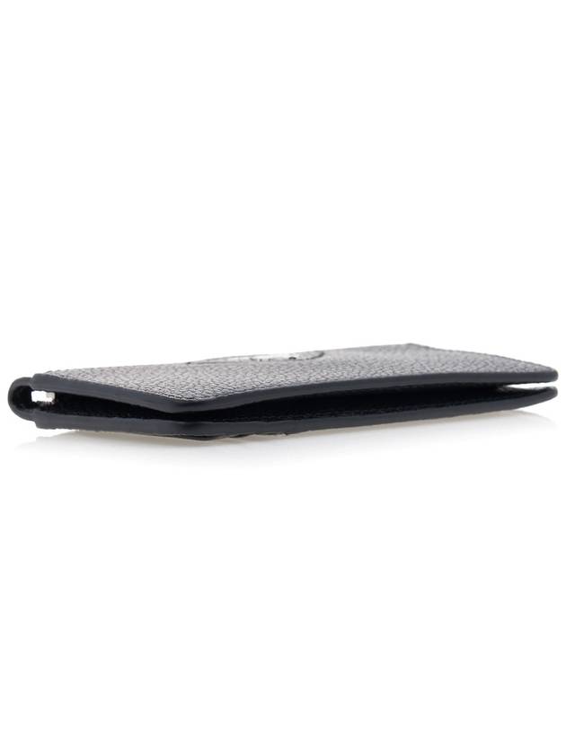 Triangle Stitch Logo Card Wallet Black - PRADA - BALAAN 6