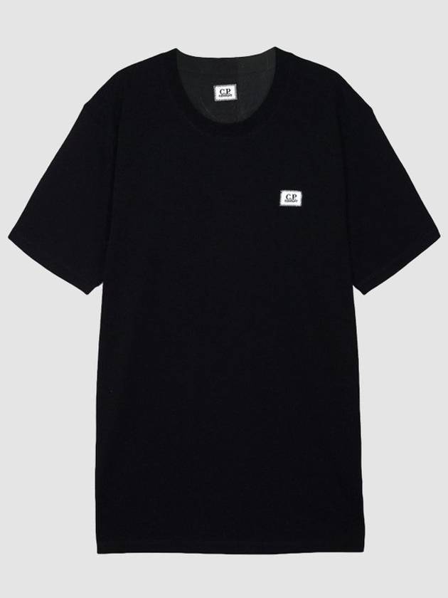 Logo Cotton Short Sleeve T-Shirt Black - CP COMPANY - BALAAN 2