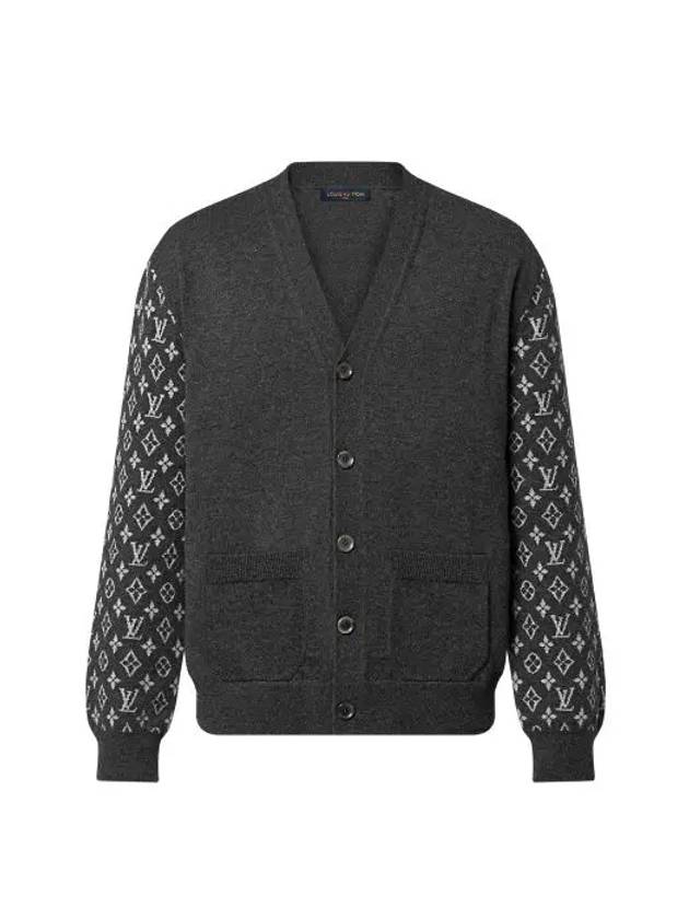 Men's Monogram Mix Cashmere Cardigan Grey - LOUIS VUITTON - BALAAN 2