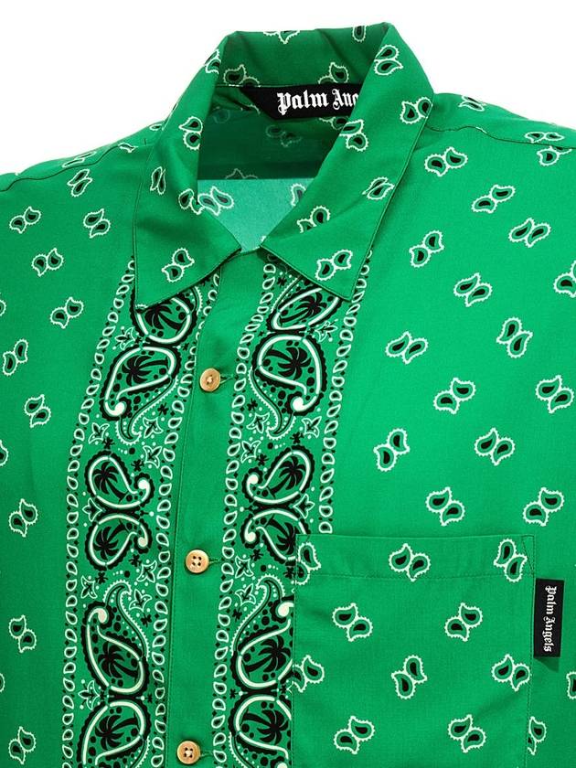 Long Sleeve Shirt PMGG005S24FAB006 5555 GREEN - PALM ANGELS - BALAAN 5