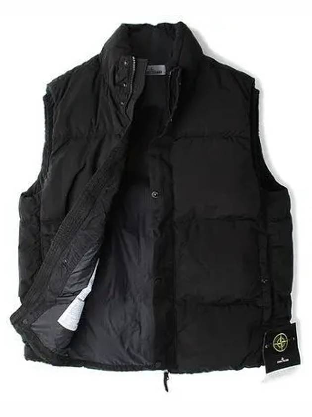 High Neck Padded Vest Black - STONE ISLAND - BALAAN 2