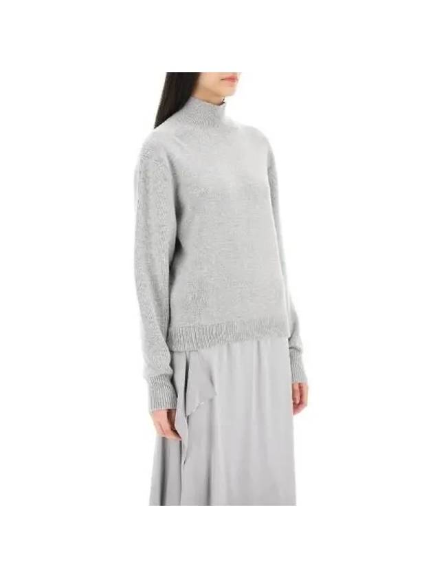 Cashmere And Wool Sweater Grey - FENDI - BALAAN 3