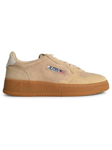 Autry 'Medialist' Beige Suede Sneakers - AUTRY - BALAAN 1