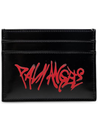 Palm Angels Eco-leather Card Holder, Men's, Black - PALM ANGELS - BALAAN 1