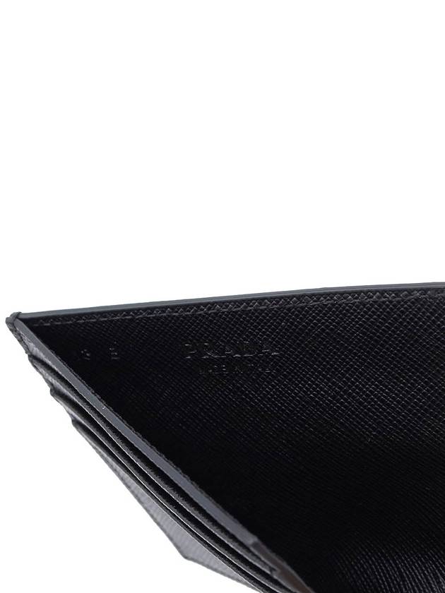 Triangle Logo Saffiano Card Wallet Black - PRADA - BALAAN 11