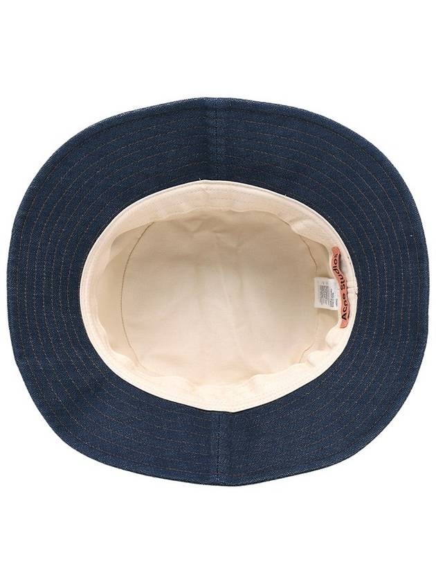 Logo Patch Denim Bucket Hat Indigo Blue - ACNE STUDIOS - BALAAN 3