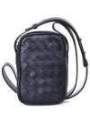 Intrecciato Rectangle Mini Cross Bag Black - BOTTEGA VENETA - BALAAN 3