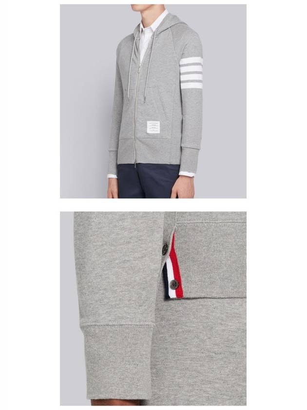 Engineered Classic Zip Up Hoodie Grey - THOM BROWNE - BALAAN 6