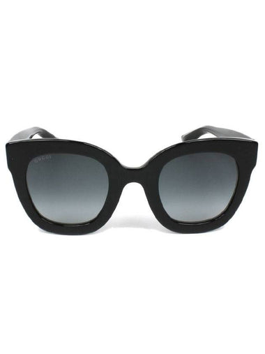 Eyewear Round Oval Sunglasses Black Gray - GUCCI - BALAAN 1