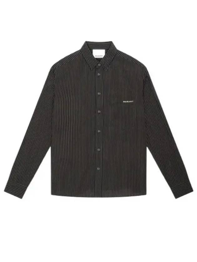 Jasolo Striped Long Sleeve Shirt Black - ISABEL MARANT - BALAAN 2