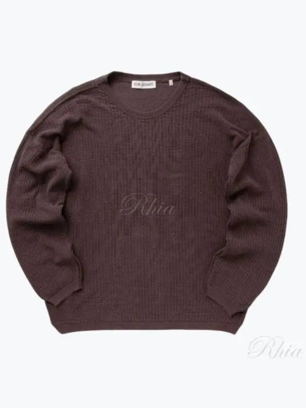 Textured Finish Crew Neck Knit Top Purple - OUR LEGACY - BALAAN 2