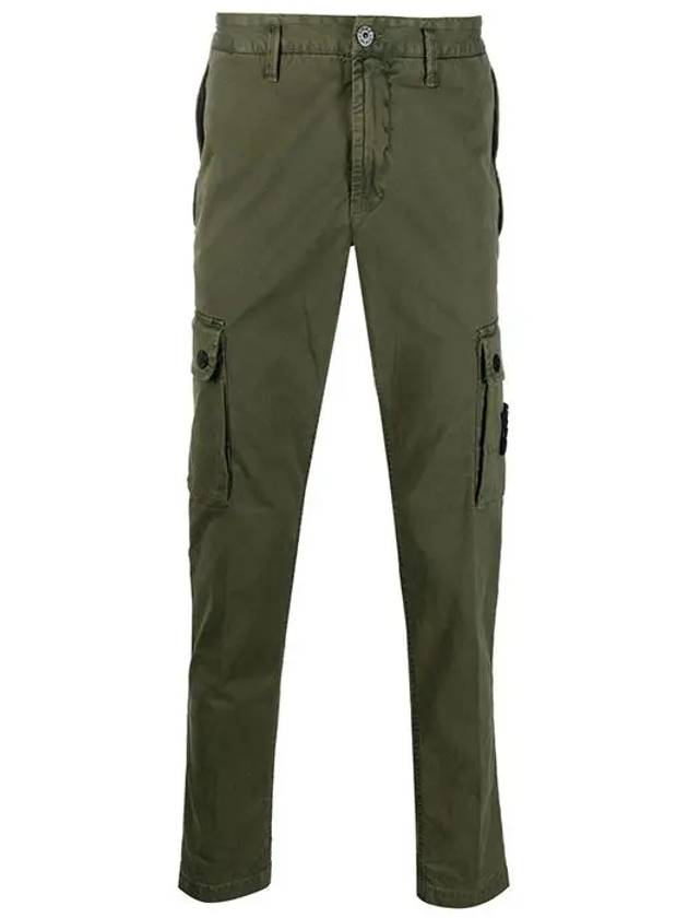 Men's Waffen Cargo Straight Pants Green - STONE ISLAND - BALAAN.