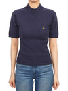 Bea Logo Short Sleeve T-Shirt Navy - VIVIENNE WESTWOOD - BALAAN 4