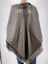 GG Pattern Wool Silk Muffler Grey - GUCCI - BALAAN.
