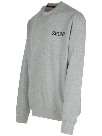 Zegna Gray Cotton Sweatshirt - ERMENEGILDO ZEGNA - BALAAN 2