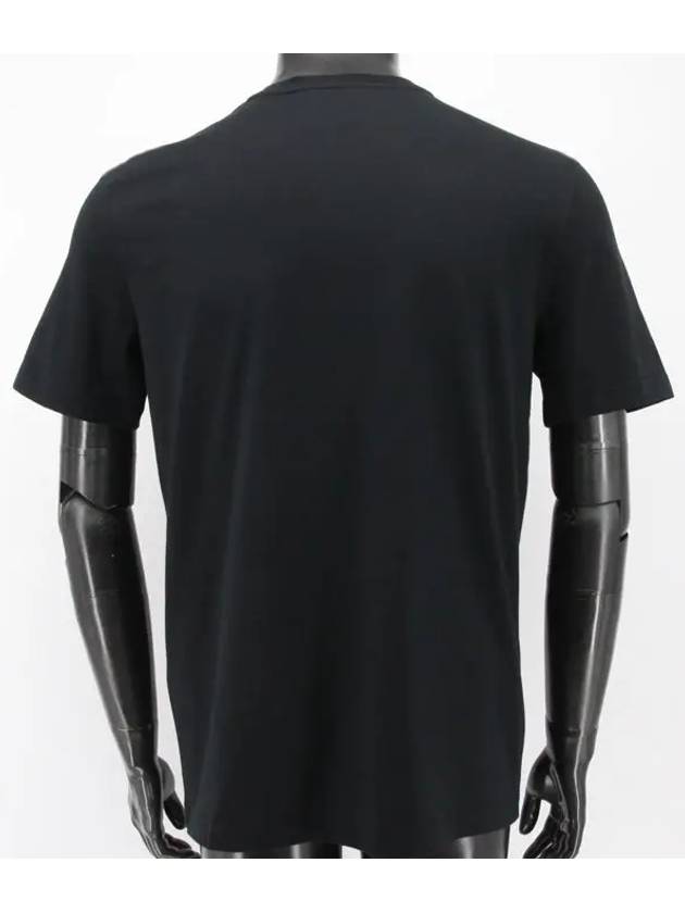 1927 Signature Short Sleeve T-Shirt Black - SALVATORE FERRAGAMO - BALAAN 5