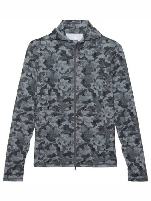 Icon Camo Print Full Hoodie Jacket Charcoal Heather Grey - G/FORE - BALAAN 2