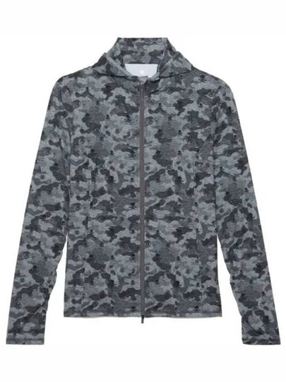 Icon Camo Print Full Hoodie Jacket Charcoal Heather Grey - G/FORE - BALAAN 2