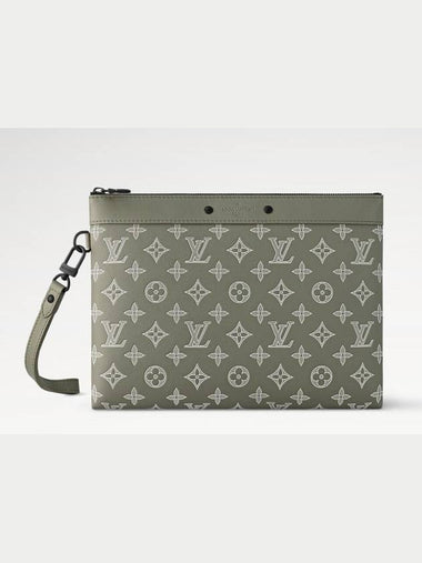 M12499 Monogram Shadow Pochette Togo Clutch Bag - LOUIS VUITTON - BALAAN 1