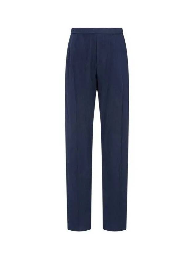 Men s Pintuck Point Linen Pants Light Navy 271532 - EMPORIO ARMANI - BALAAN 1