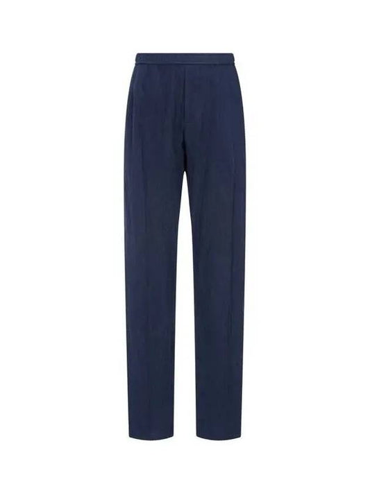 Men s Pintuck Point Linen Pants Light Navy 271532 - EMPORIO ARMANI - BALAAN 1