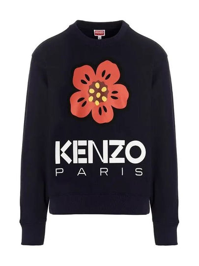 Men's Boke Flower Print Sweatshirt Blue - KENZO - BALAAN 2