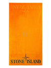 Cotton Terry Logo Beach Towel Orange - STONE ISLAND - BALAAN 2