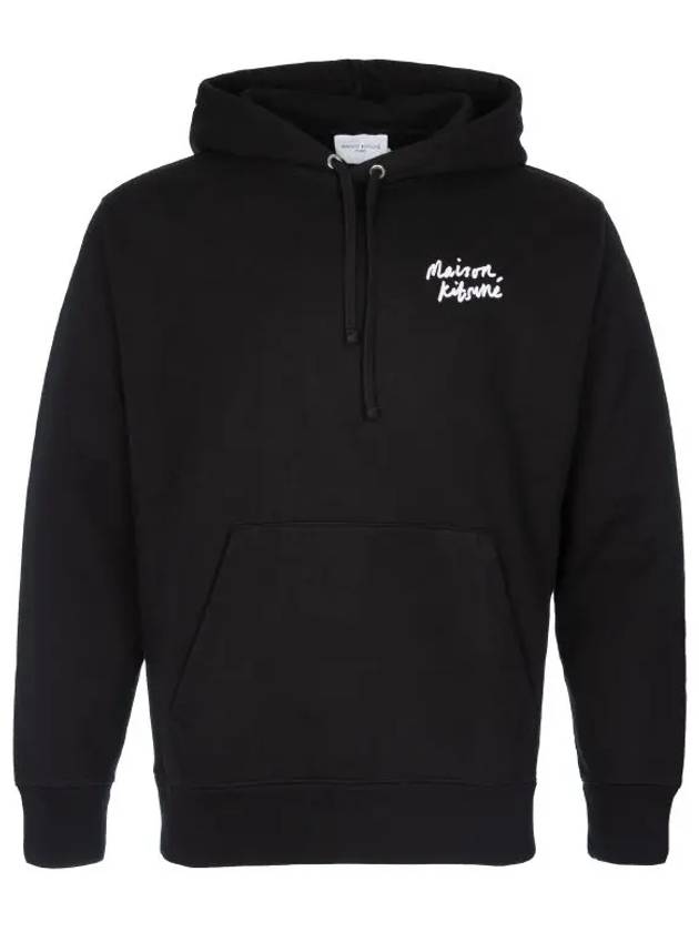 Mini Handwriting Loose Cotton Hoodie Black - MAISON KITSUNE - BALAAN 7