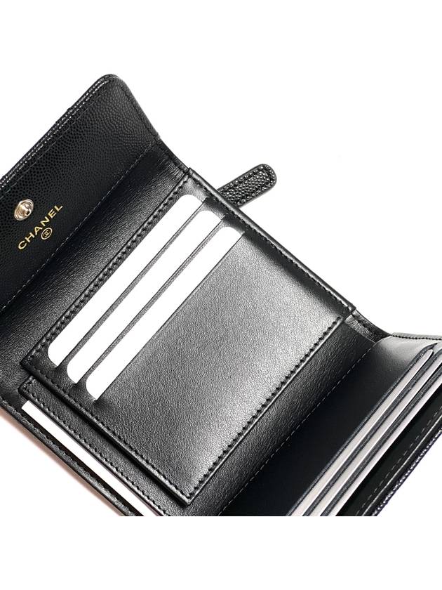 24 Years Classic Caviar 24B Season Logo Bicycle Wallet Black AP4175 Knock - CHANEL - BALAAN 5