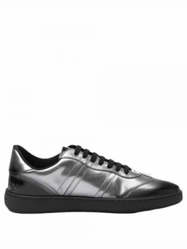 Leather Low Top Sneakers Silver - SALVATORE FERRAGAMO - BALAAN 2