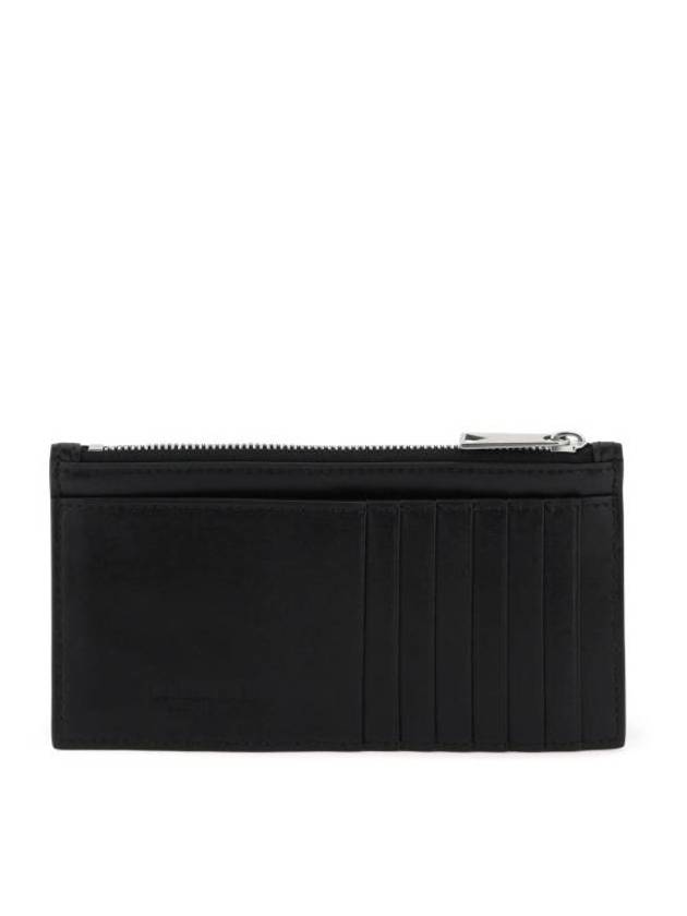 Intrecciato Zipper Leather Card Wallet Black - BOTTEGA VENETA - BALAAN 4