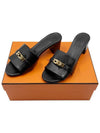 Gigi 50 Sandals Calfskin Permabrass Hardware Noir - HERMES - BALAAN 2