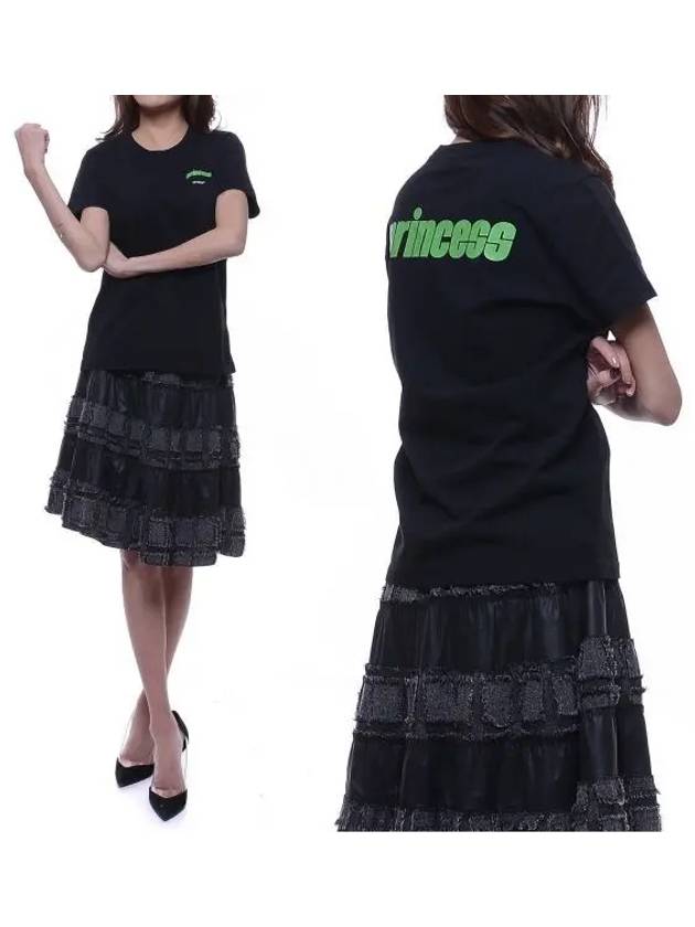 Princess Logo Short Sleeve T-Shirt Black - OFF WHITE - BALAAN 2