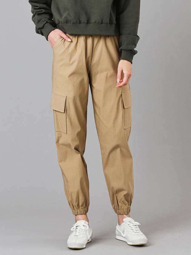 Poly Span Banding Camel Beige Cargo Pants DO5232PT55 - DOYOUKNOWMC GOLF WEAR - BALAAN 1