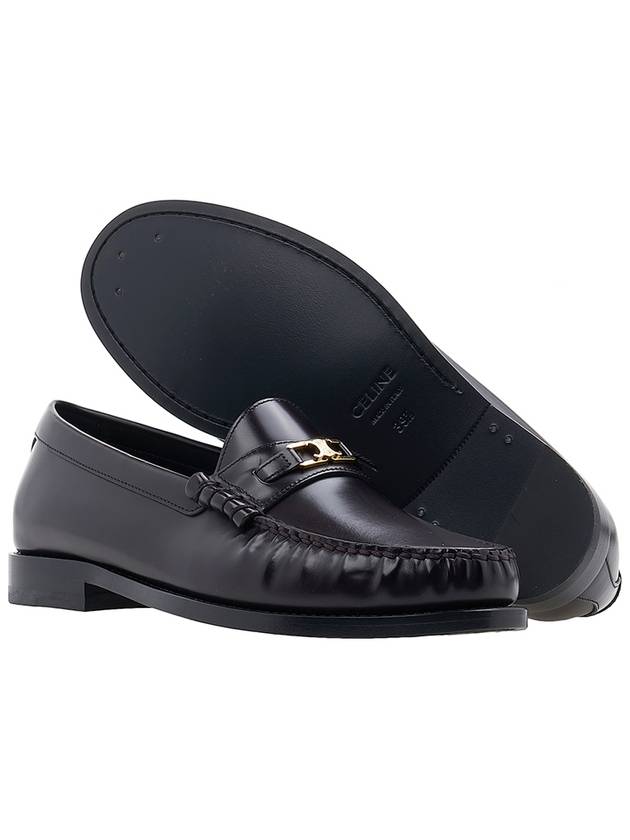 Luco Triomphe Polished Bull Loafers Burgundy - CELINE - BALAAN 6