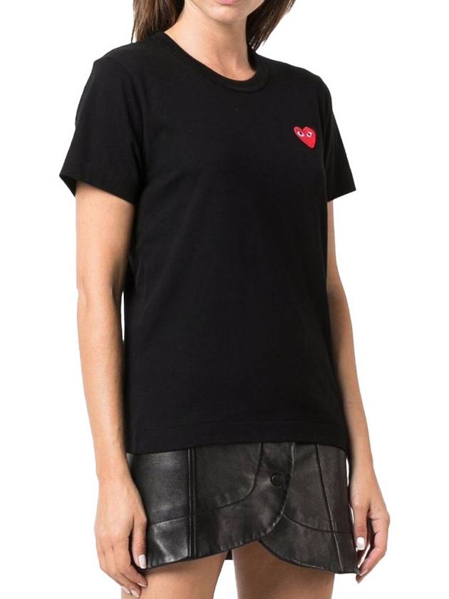 Red Heart Short Sleeve T-Shirt P1 T107 1 Black - COMME DES GARCONS - BALAAN 3