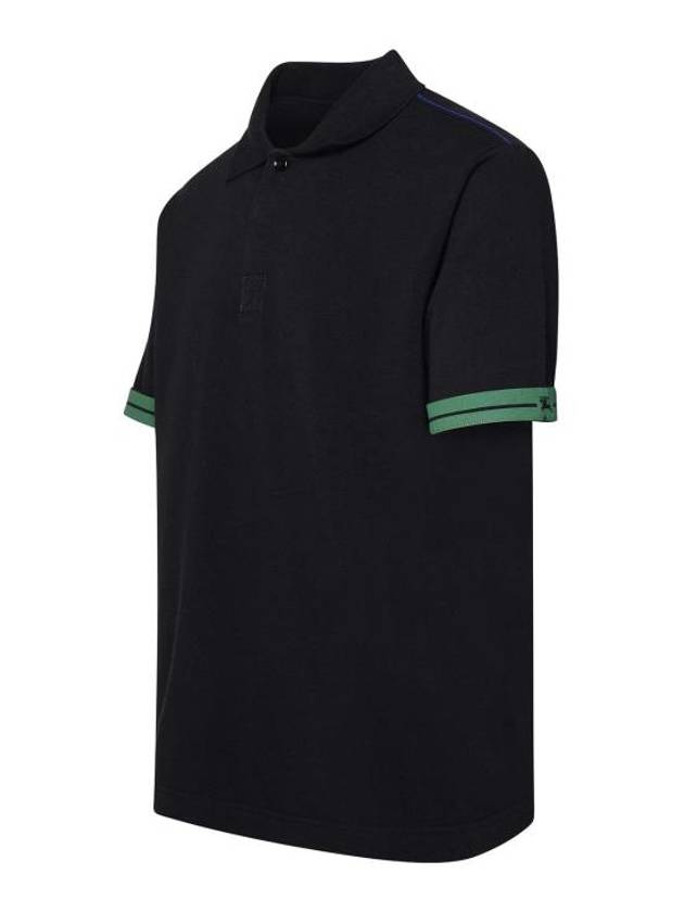 Striped Cuff Polo Shirt Black - BURBERRY - BALAAN 4