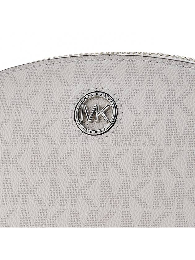 Heritage Large Logo Zip Pouch Bag White - MICHAEL KORS - BALAAN 8