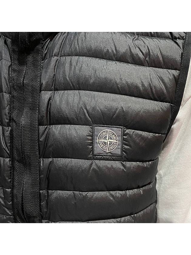 Men's Logo Patch Puffer Vest Black - STONE ISLAND - BALAAN 7